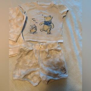 Disney Winnie the Pooh Kids Pajama Set - Cream and Blue